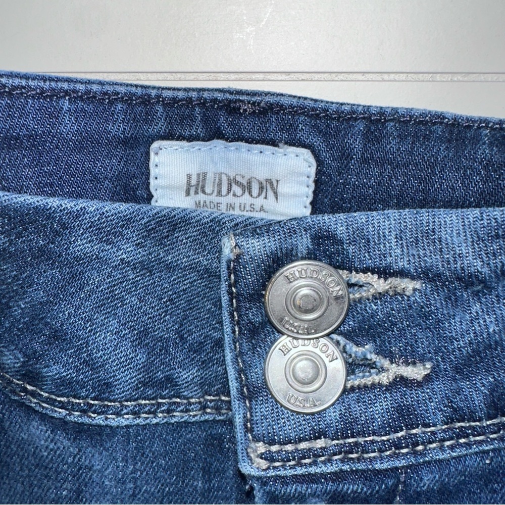 Hudson Signature Bootcut Jeans Womens 28 Blue Excellent Medium Wash Flap Pocket - Picture 2 of 10